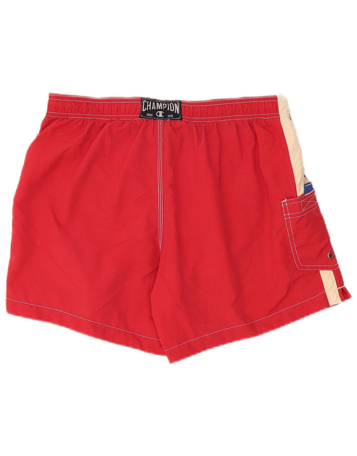Champion Short de Bain Homme Grand Rouge Polyester
