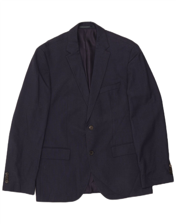 HUGO BOSS Veste Blazer 2 Boutons Homme IT 50 Large Bleu Marine