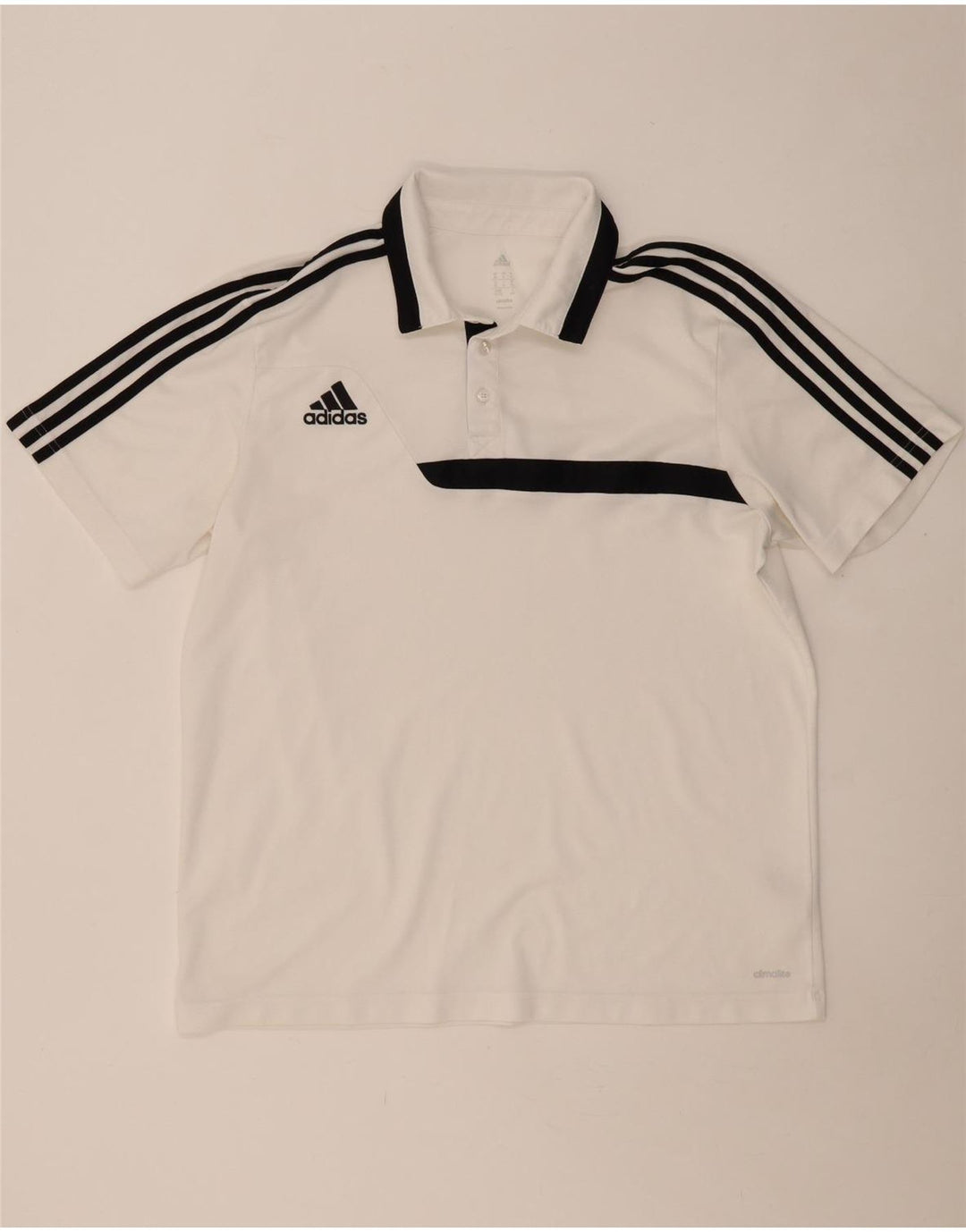 ADIDAS Polo Climalite XL Homme Blanc Colorblock Polyester