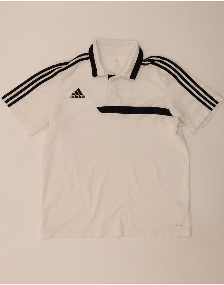 ADIDAS Polo Climalite XL Homme Blanc Colorblock Polyester
