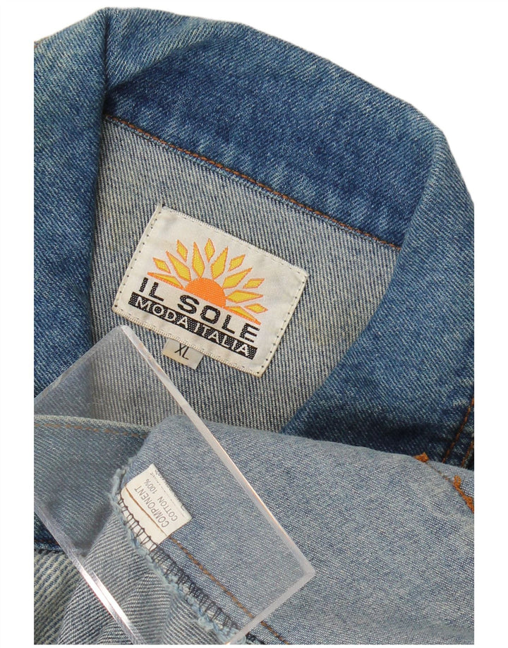 veste en denim homme vintage UK 42 XL Bleu Coton Classique