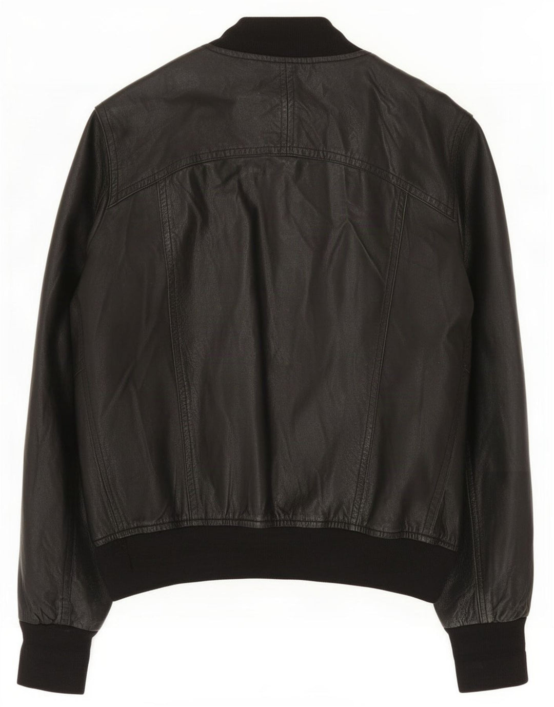 Veste en cuir femme vintage UK 14 Noir Moyen