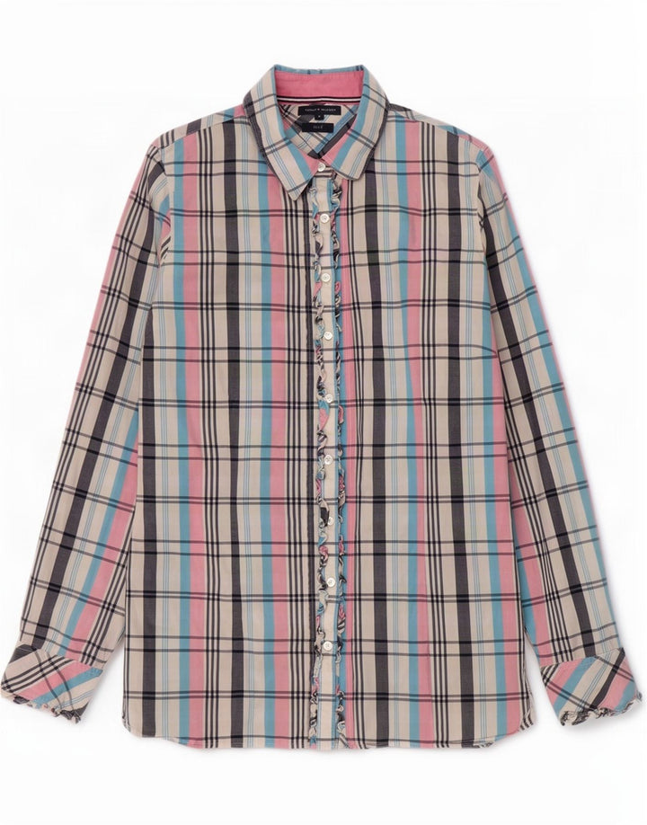 Tommy Hilfiger Chemise Femme US 12 Grand Coton à Carreaux Multicolore