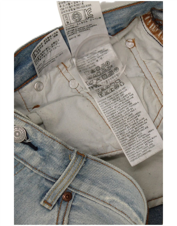 Levi's Jean Droit 501 Vieilli Homme W27 L27 Bleu Coton