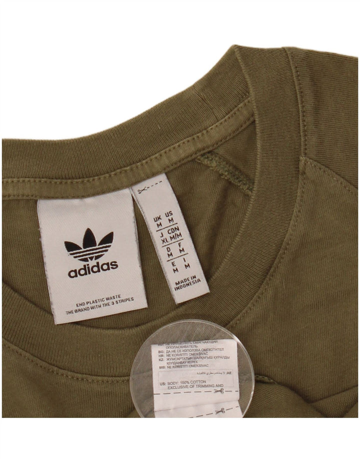ADIDAS T-Shirt Homme Kaki Moyen Colorblock Coton