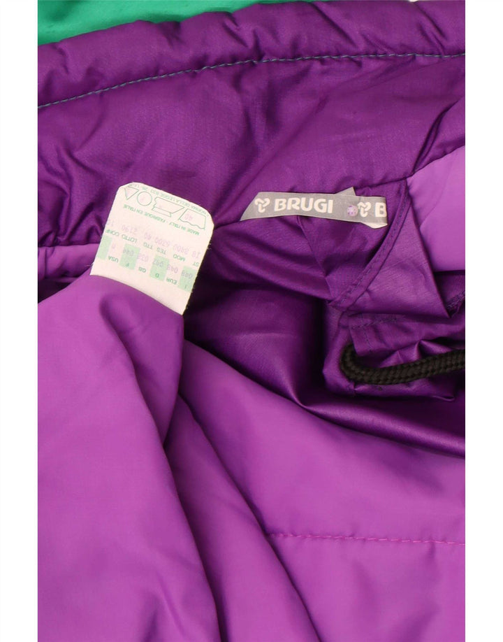 Brugi Combinaison de Ski Femme IT 48 XL Vert Colorblock Polyester Rétro