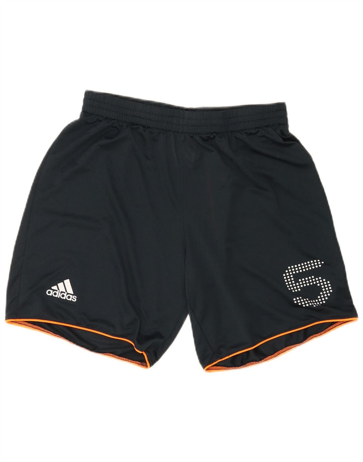 Adidas Short de sport graphique pour homme en polyester bleu marine moyen