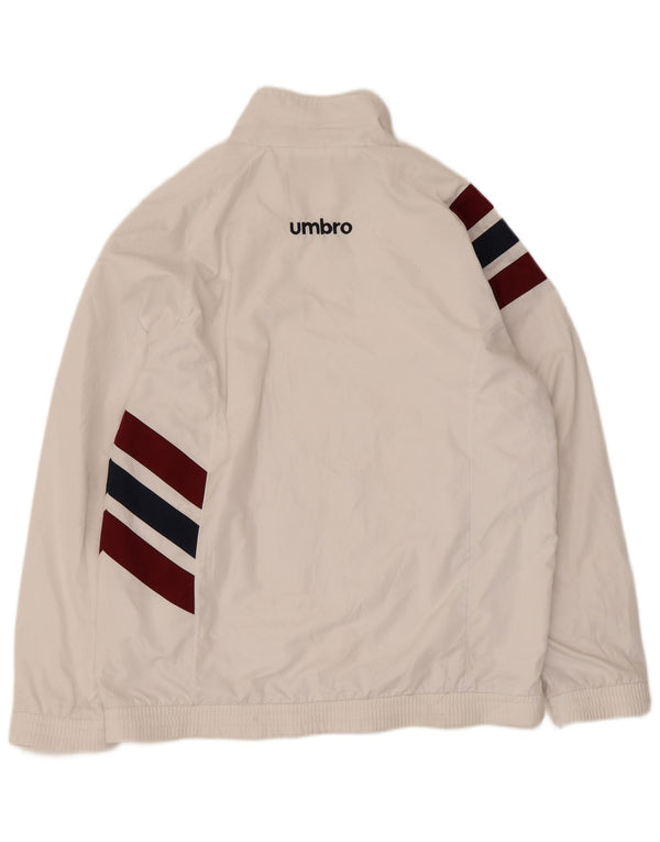 Umbro Veste de survêtement pour homme XL Blanc Colorblock Polyester Sports