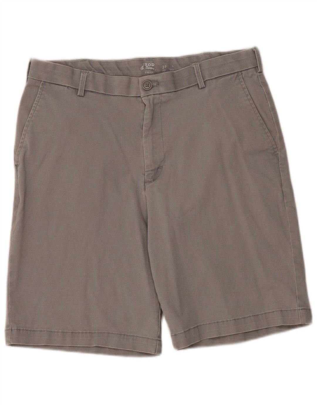 IZOD Short Chino Homme Salt Water W32 Gris Moyen Coton