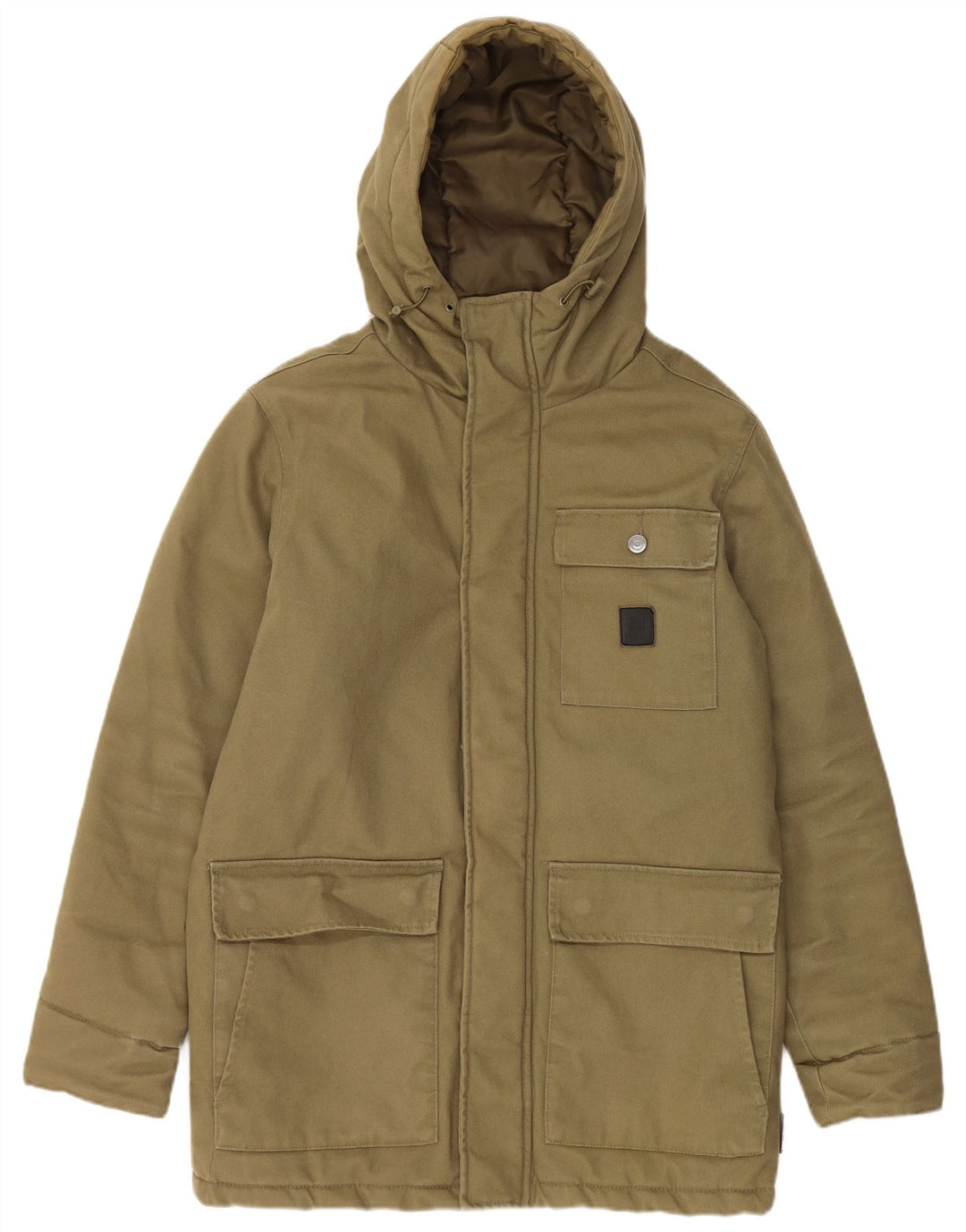 DC Parka à capuche pour homme UK 36 Petit Kaki Coton
