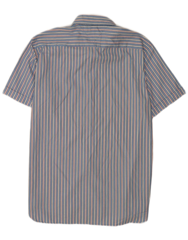 Tommy Hilfiger Chemise à manches courtes pour hommes Large Bleu Rayé