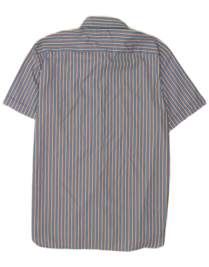 Tommy Hilfiger Chemise à manches courtes pour hommes Large Bleu Rayé