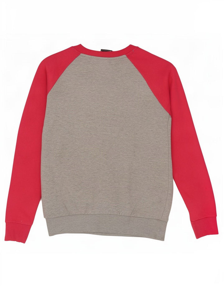 Superdry Sweat-shirt surdimensionné pour femme UK 10 Small Gris Colourblock