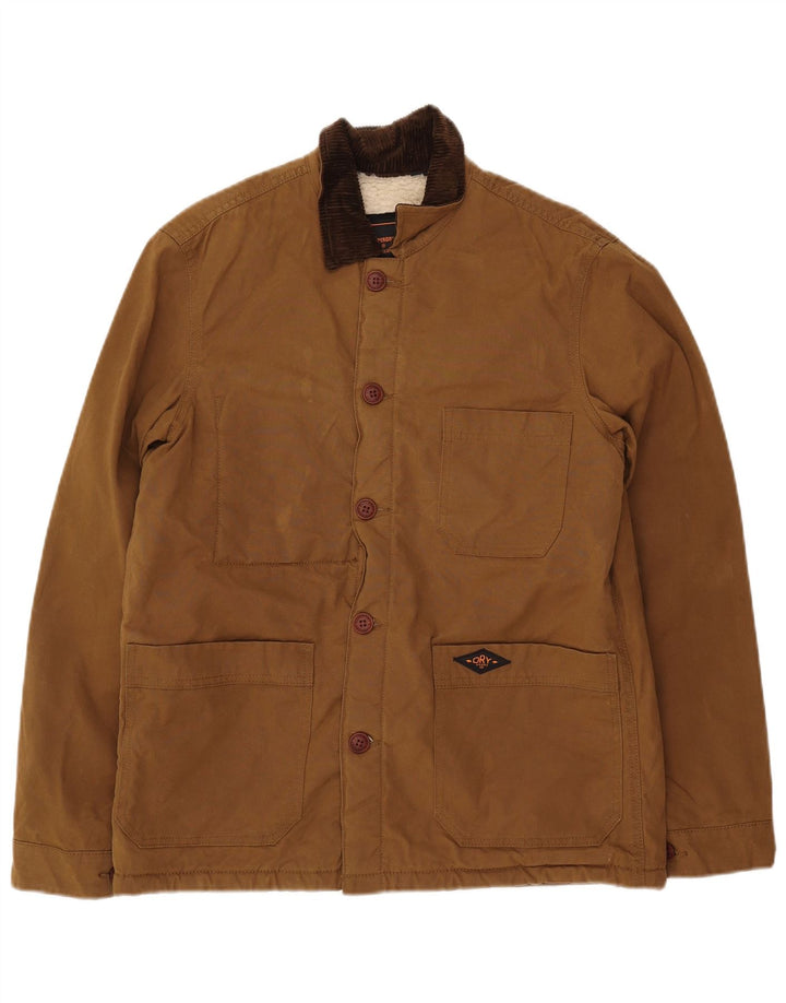 Superdry Veste coupe-vent pour hommes UK 36 Small Marron Polyester