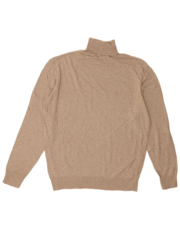 Zara Pull Col Roulé Homme Large Beige