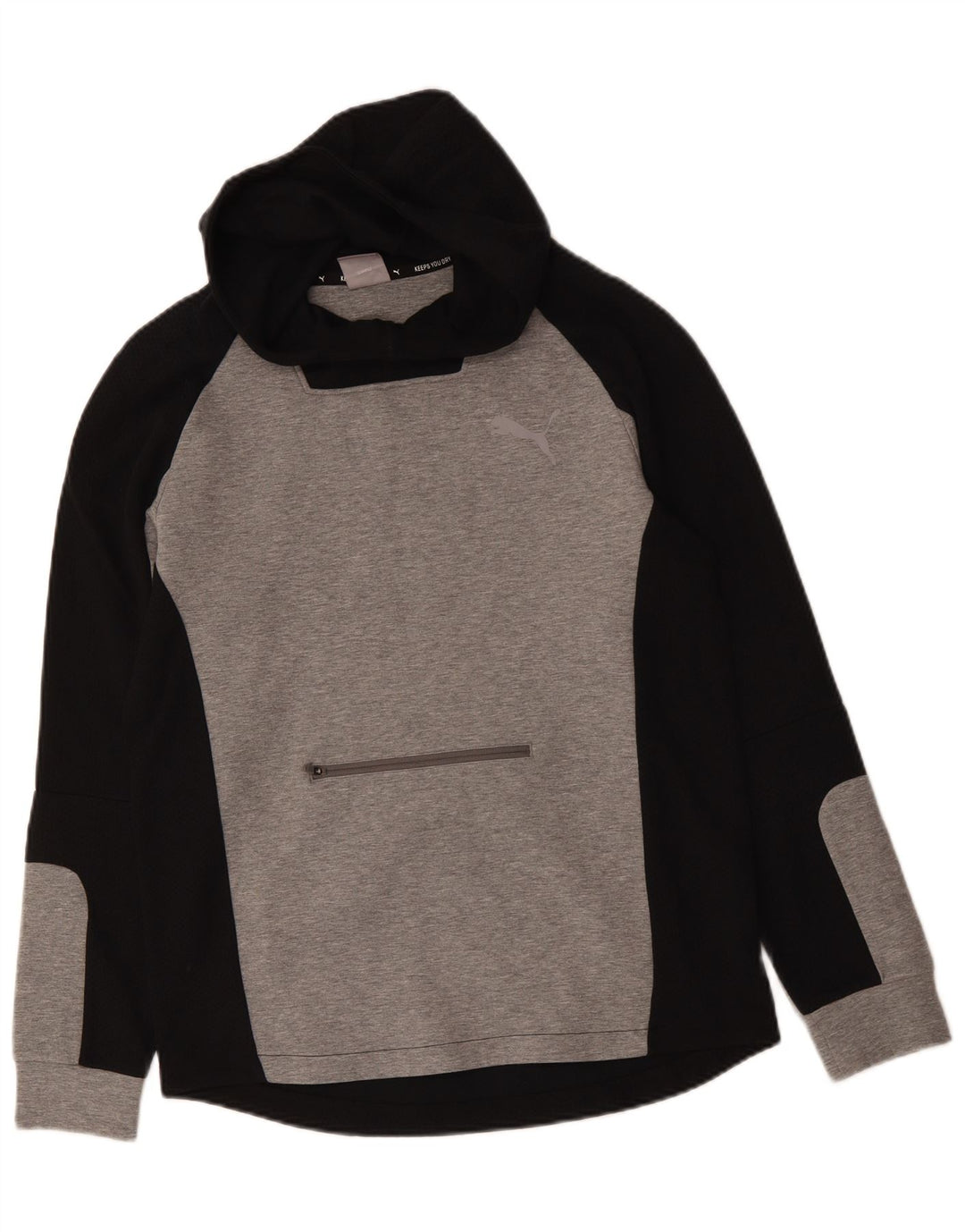 Puma Pull à Capuche Homme Gris Moyen Colourblock Coton