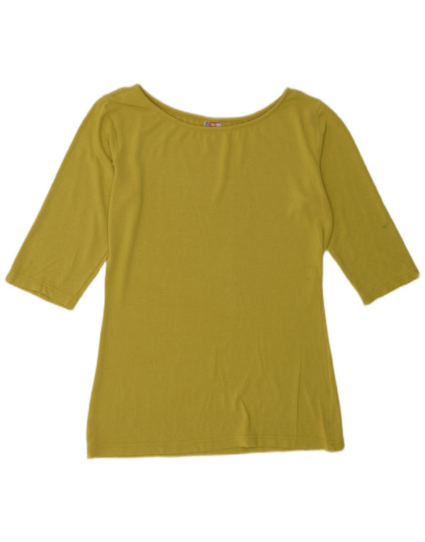 Stefanel Haut à manches 3/4 pour femme UK 14 Vert moyen