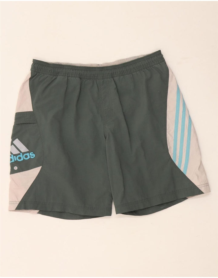 Adidas Short de Bain Homme Kaki Moyen Colourblock Polyamide