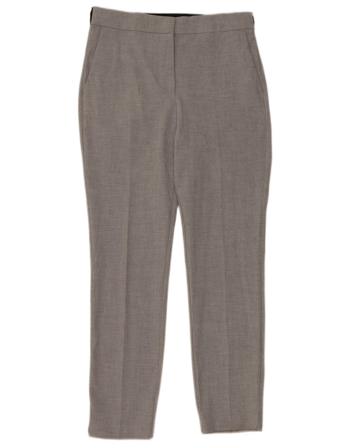 Zara Pantalon Chino Fuselé Femme Moyen W30 L28 Gris Polyester