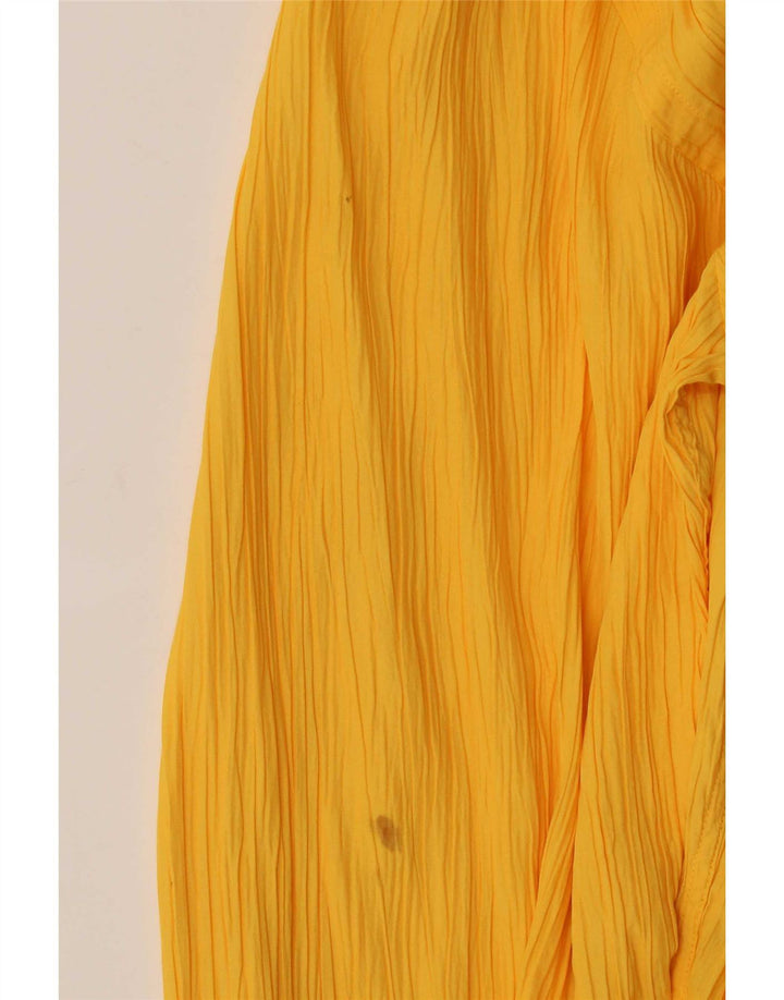 vintage Chemise Homme Taille 17 43 XL Viscose Jaune