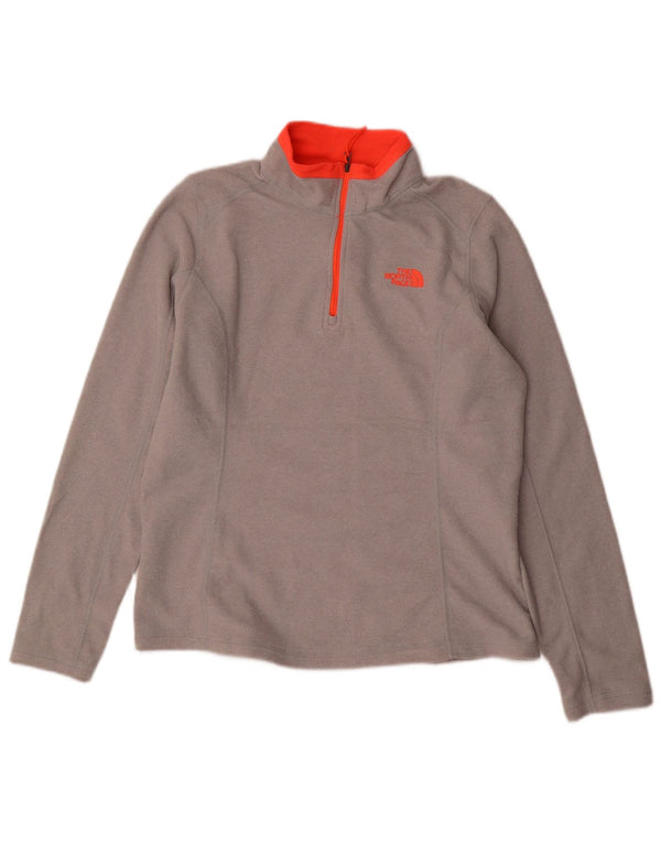 THE NORTH FACE Pull polaire à col zippé pour femme UK 14 Gris moyen Polyester