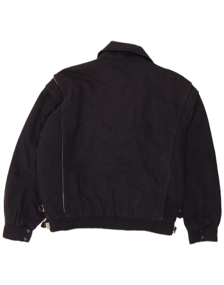 POP 84 Veste Bomber Homme UK 42 XL Bleu Marine Laine