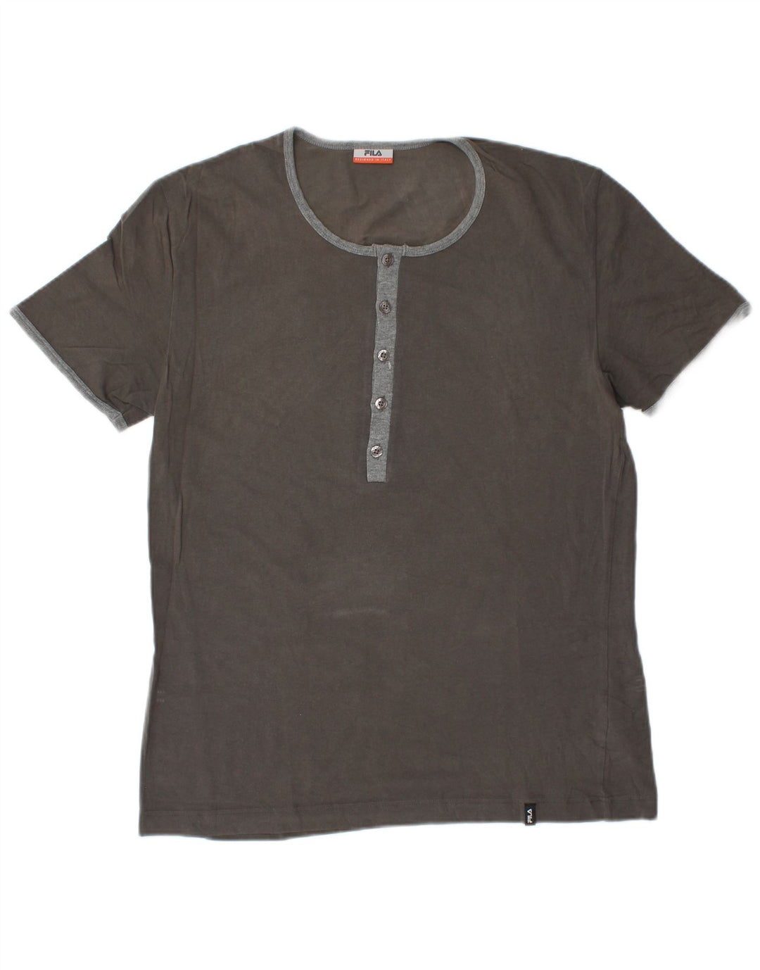 FILA T-Shirt Homme Top XL Gris Coton