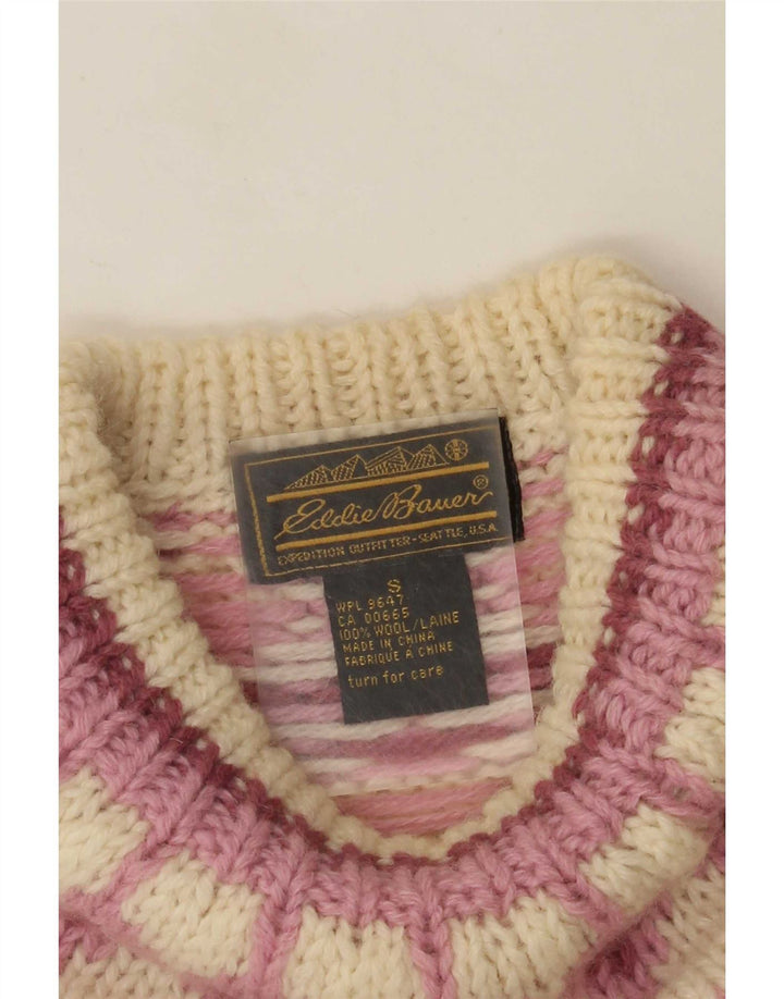 Eddie Bauer Pull à col roulé pour femme UK 10 Petit Blanc cassé