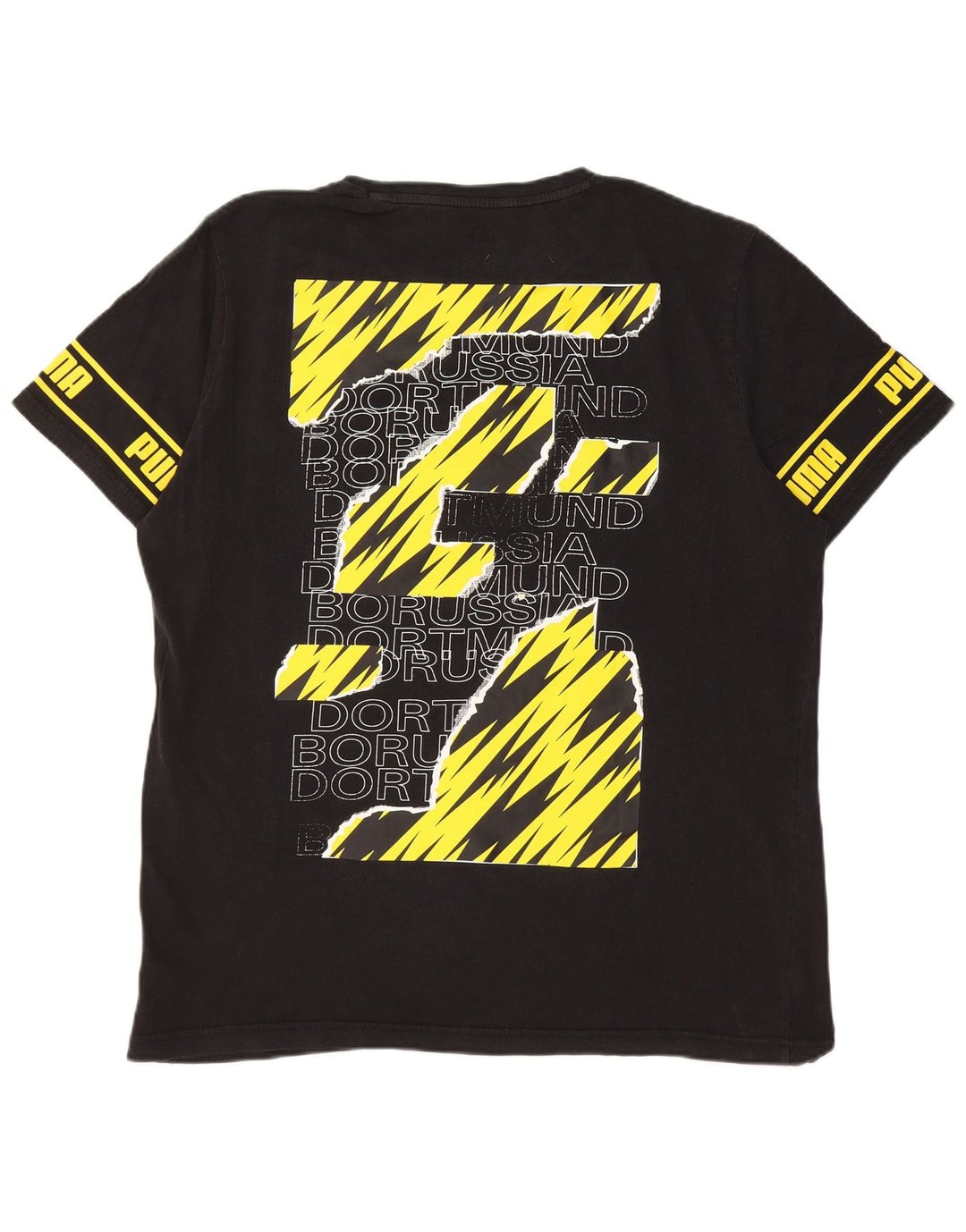 Puma T-Shirt Graphique BVB Dortmund Homme Noir XL Coton