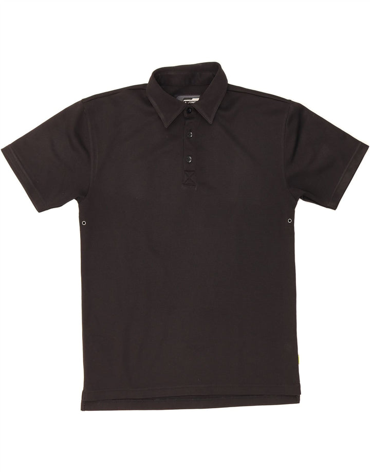 JACK & JONES Mens Polo Shirt Medium Black Polyester Vintage Jack & Jones and Second-Hand Jack & Jones from Messina Hembry 