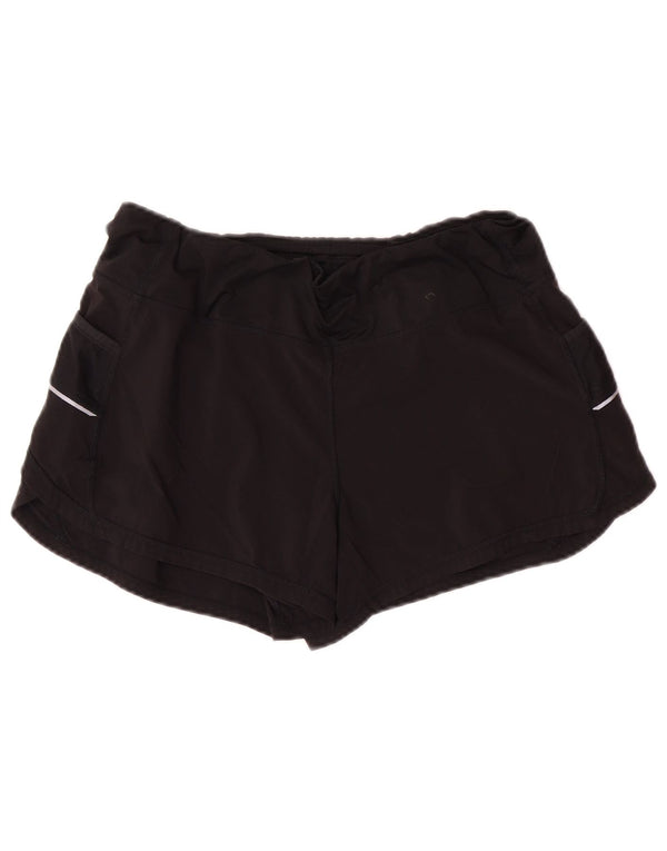 ATHLETA Short de sport pour femme UK 12 Medium Noir Polyester