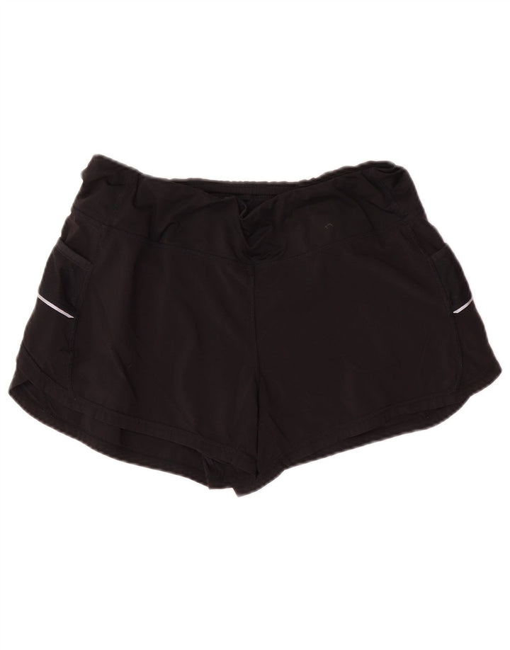 ATHLETA Short de sport pour femme UK 12 Medium Noir Polyester