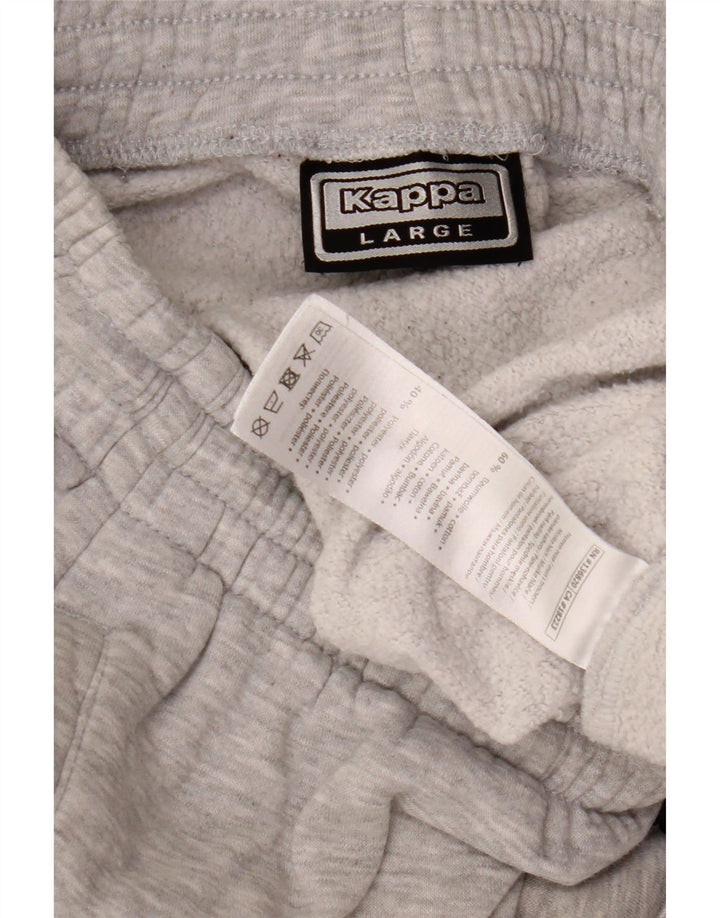 Kappa Pantalon de Survêtement Graphique Homme Joggers Large Gris Coton