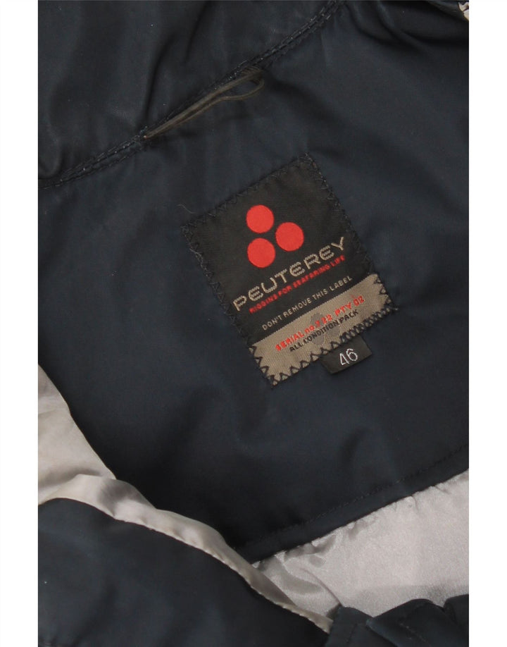 PEUTEREY Doudoune Femme IT 46 Large Bleu Marine Polyester