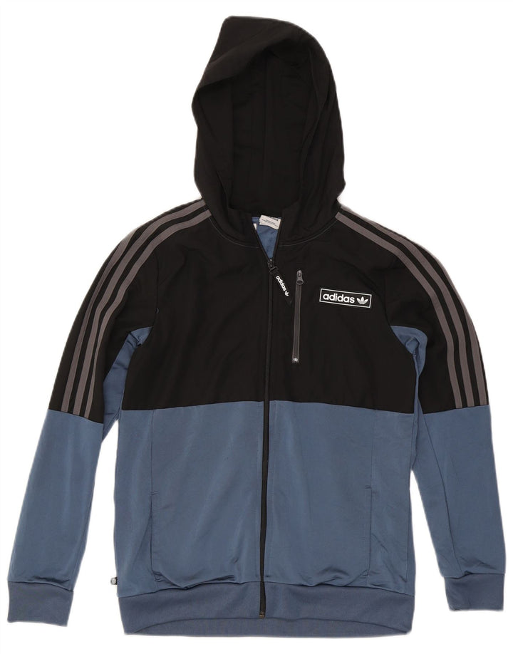 Adidas Veste de Survêtement Garçon 13-14 Ans Bleu Colorblock Polyester