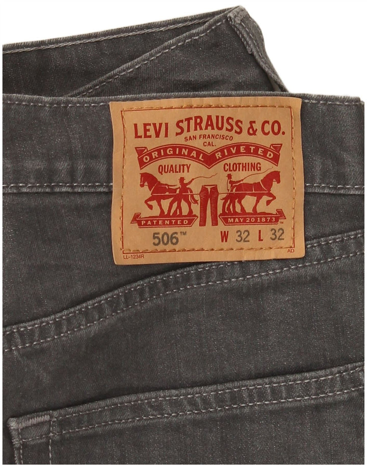 Levi's Jean Droit 506 Homme W32 L28 Gris Coton
