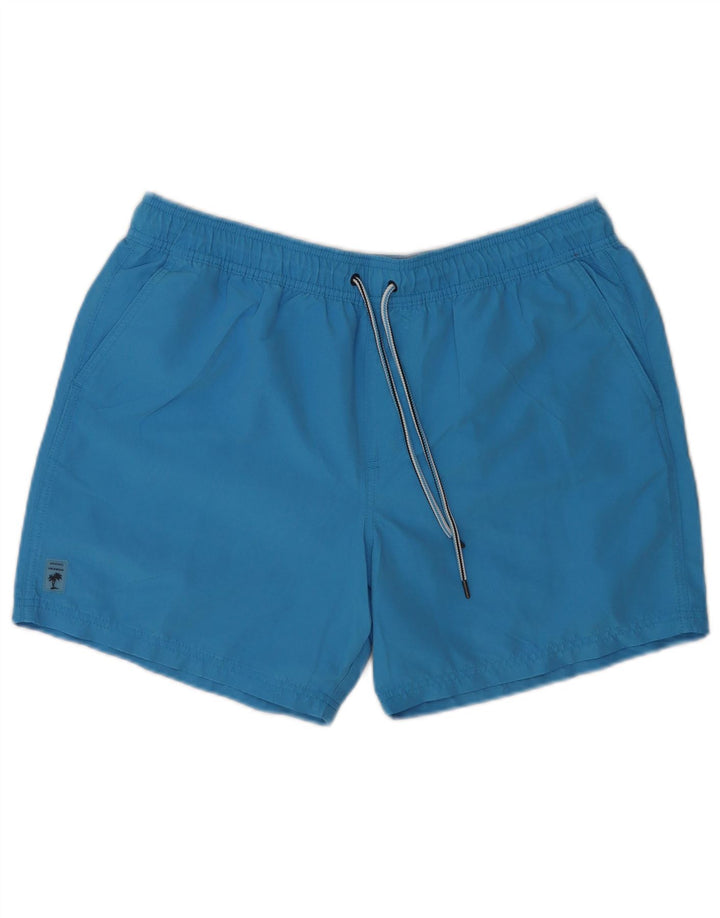 Marks & Spencer Short de bain régulier pour hommes, grand bleu, polyester