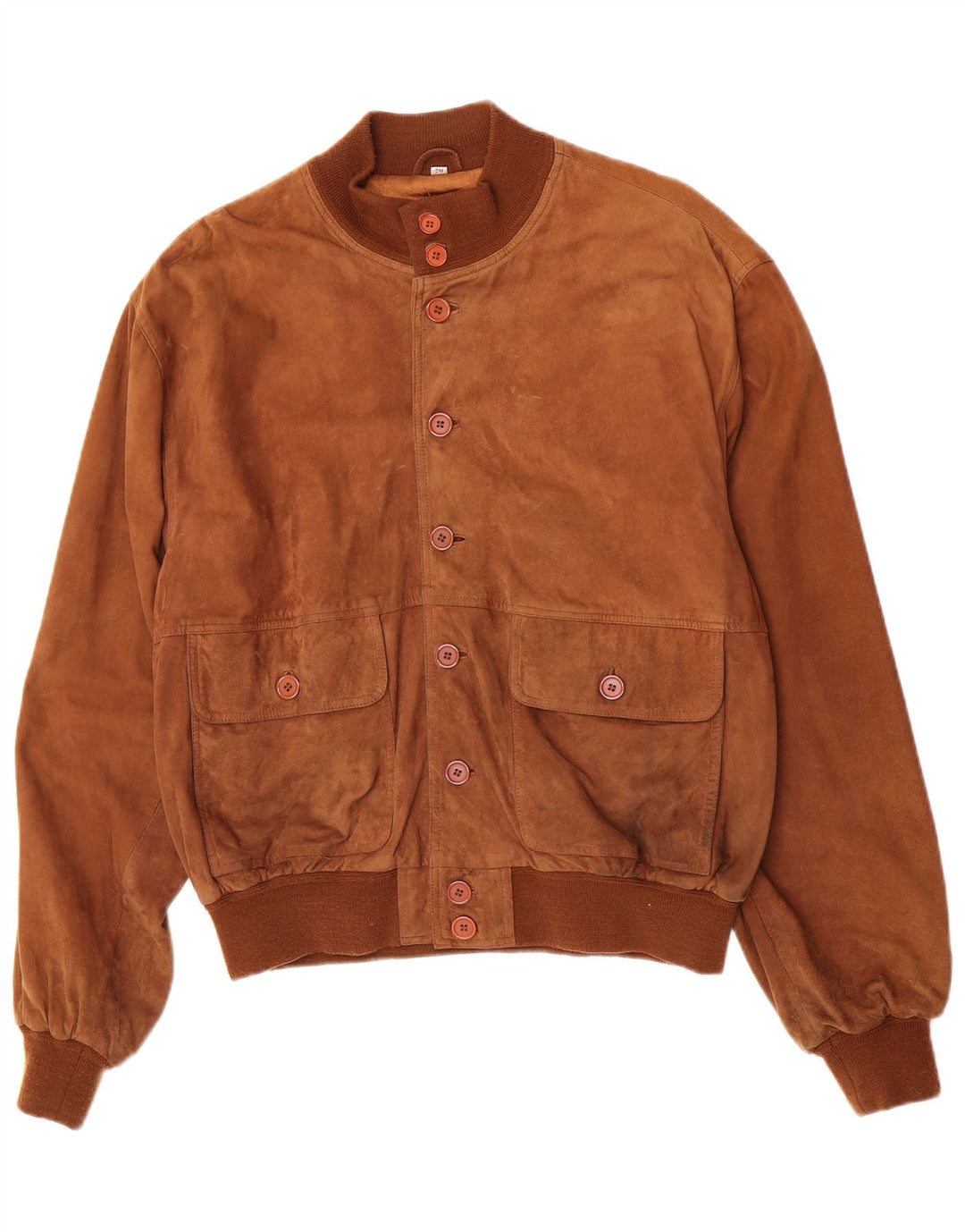 vintage Mens Suede Bomber Jacket IT 50 Grand Daim Brun