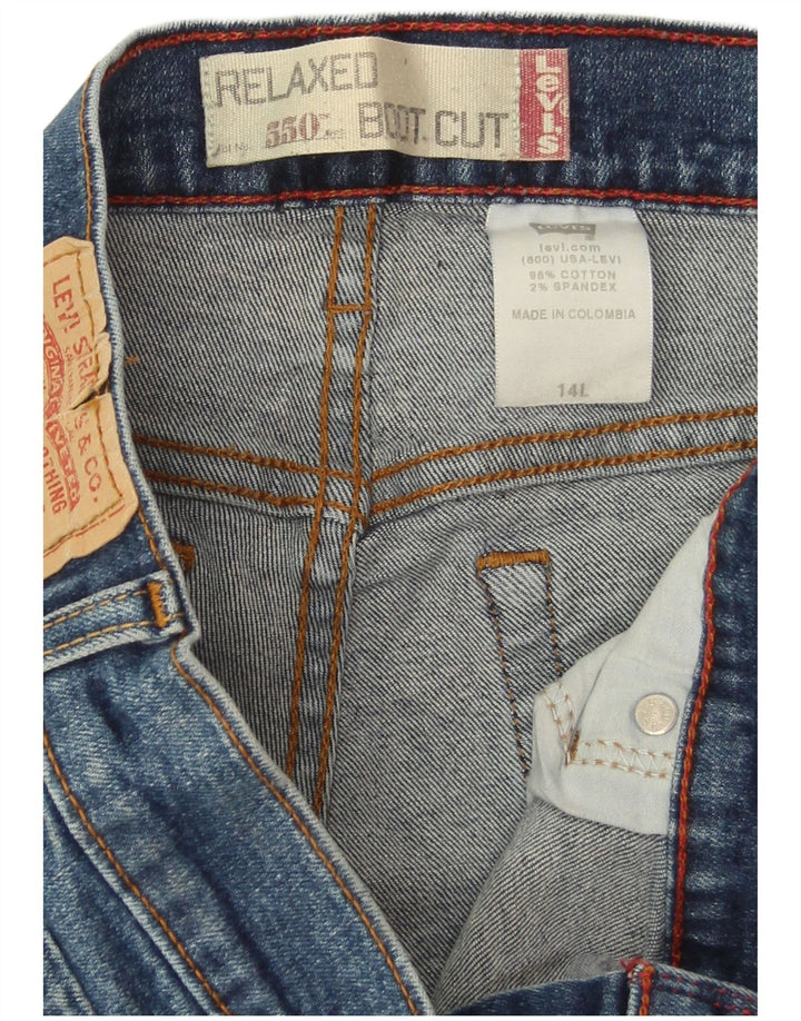 LEVI'S Short en jean coupe décontractée 550 pour femme US 14 XL W32 Bleu coton
