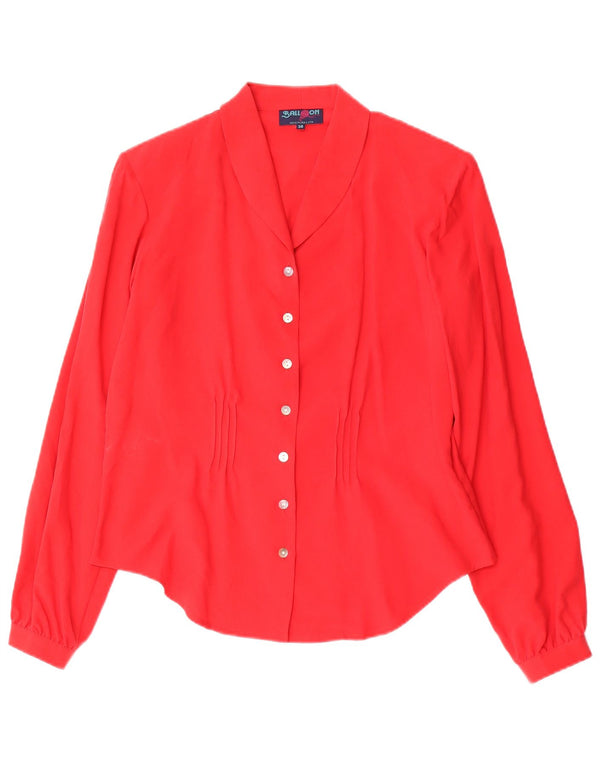 Balloon Chemisier Femme Chemisier EU 38 Soie Rouge Moyen
