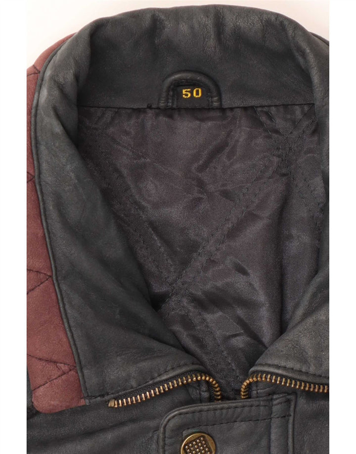 veste en cuir homme vintage IT 50 Grand Gris