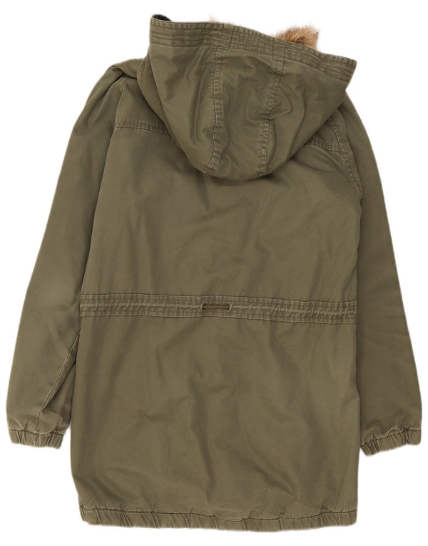 Parka à capuche pour femme Animal UK 14 Large Kaki Coton