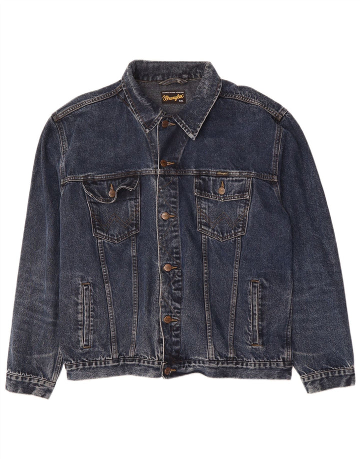 WRANGLER Veste en Jean Homme UK 44 2XL Bleu Coton