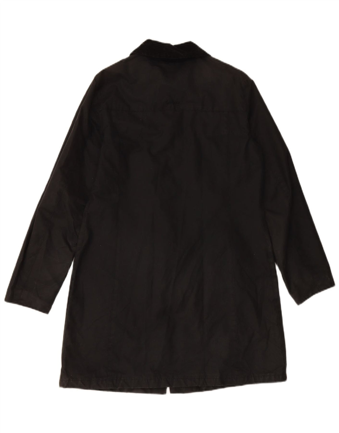BARBOUR Manteau surdimensionné en coton ciré pour femme UK 10 Petit coton noir