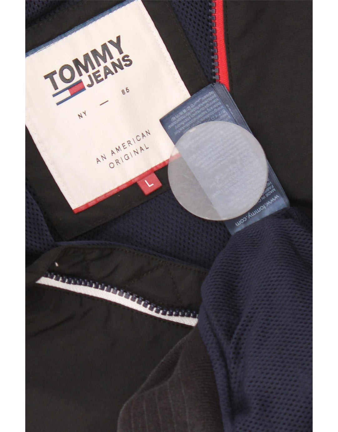 Tommy Hilfiger Veste Bomber Homme UK 40 Large Noir Nylon