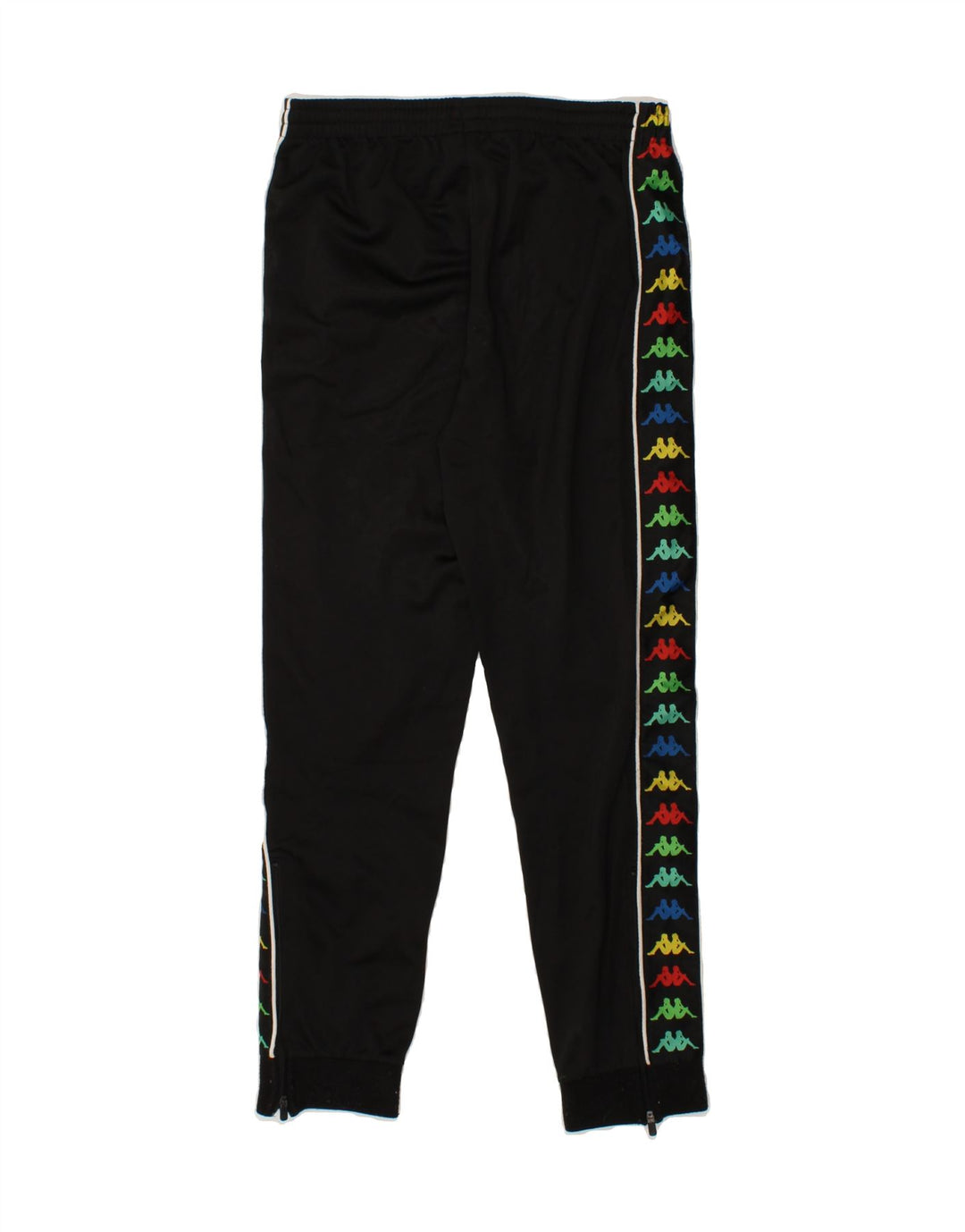 KAPPA Boys Graphic Tracksuit Trousers Joggers 13-14 Years  Black Polyester Vintage Kappa and Second-Hand Kappa from Messina Hembry 