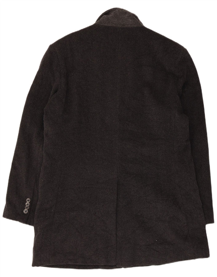 CONBIPEL Manteau Niama Homme IT 52 Large Laine à Chevrons Noir