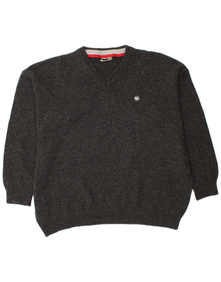 MURPHY & NYE Pull col V pour homme 2XL Laine noire