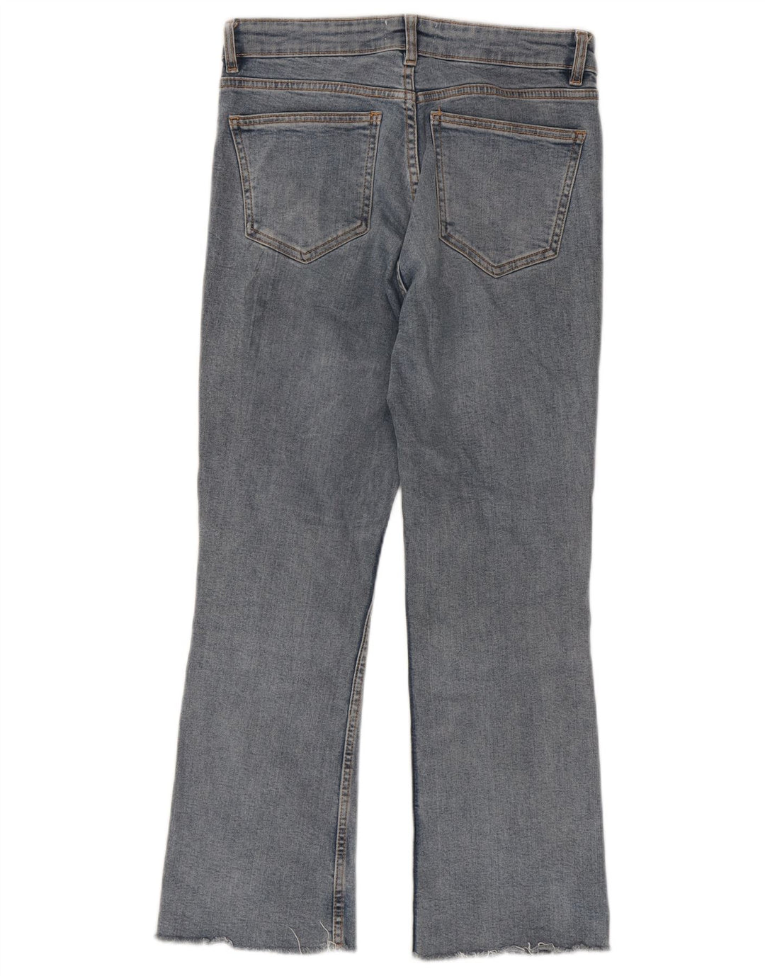 Zara Womens Crop Bootcut Jeans EU 38 Small W28 L26 Bleu Coton