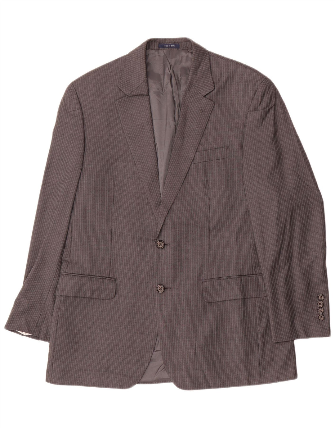 Ralph Lauren Veste blazer à 2 boutons pour homme UK 40 Grande laine à fines rayures grises